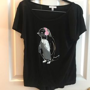 Black penguin tee
